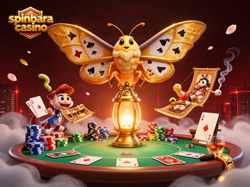 Experience the excitement of spinbara casino with vibrant 3D visuals of games and colorful elements.