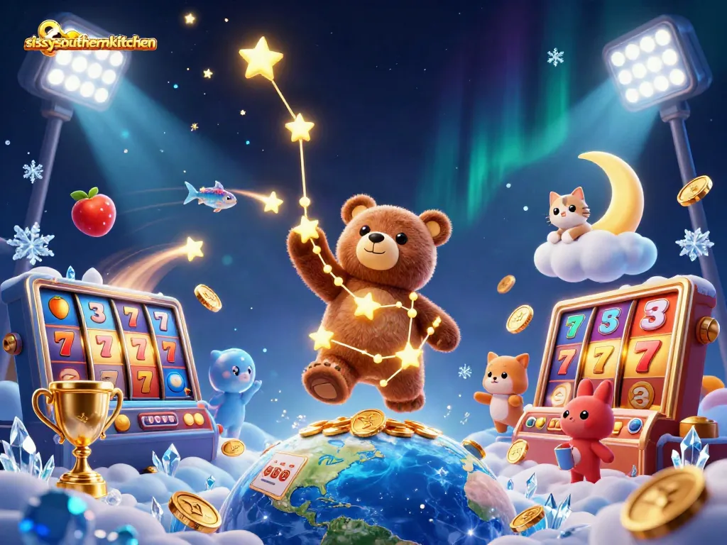 Gamblers enjoy wins at sissyssouthernkitchen with spinning slot reels and golden coins cascading.